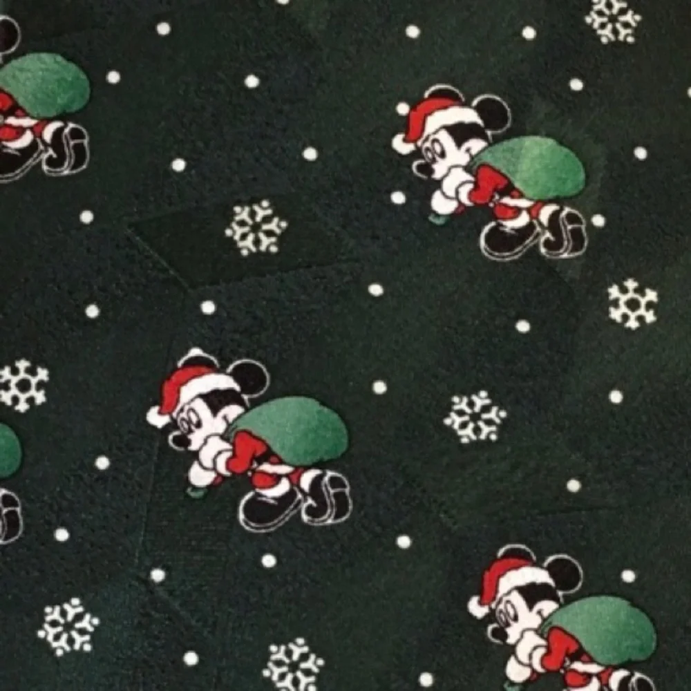 Mickey & Co Mickey Mouse Santa carrying Sack of Presents Neck‎ Tie Green Disney